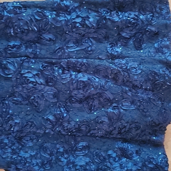 Alex Evenings Ruched all over Cocktail Dress 8 Pretty blue - Picture 3 of 3